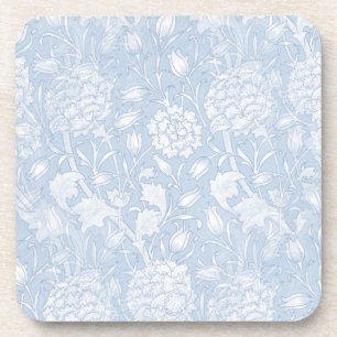 William Morris Floral Pattern in Blue Getränkeuntersetzer