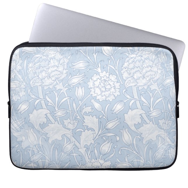 William Morris Floral Pattern in Blue Laptopschutzhülle (Vorderseite)