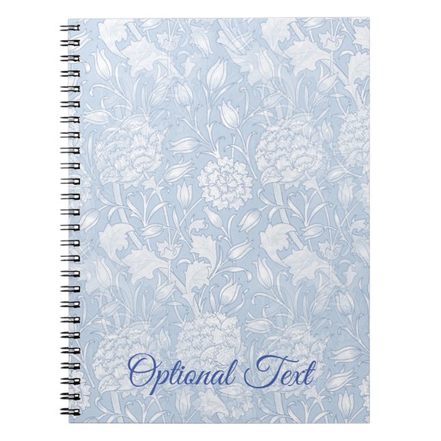 William Morris Floral Pattern in Blue Notizblock (Vorderseite)