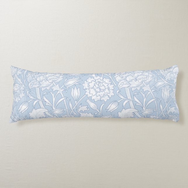 William Morris Floral Pattern in Blue Seitenschläferkissen (Vorderseite)