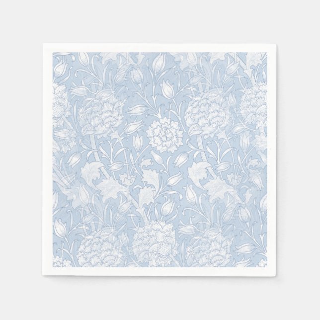 William Morris Floral Pattern in Blue Serviette (Vorderseite)