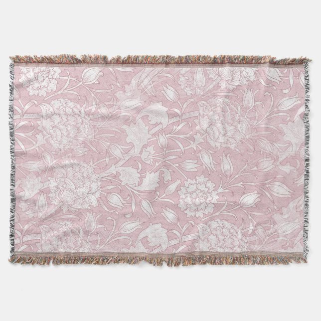 William Morris Floral Pattern in Pink Decke (Vorderseite)