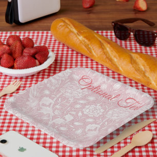 William Morris floral Pattern in Pink Paper Teller