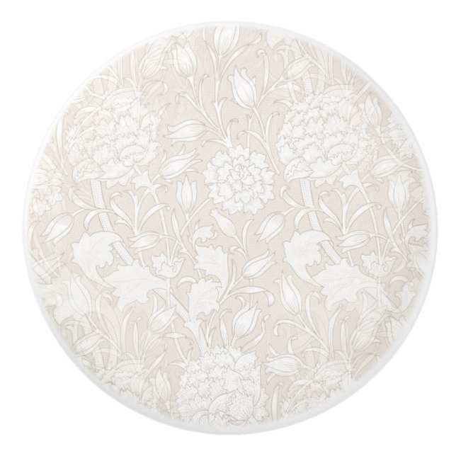 William Morris Floral Pattern in Sepia  Keramikknauf (Vorderseite)
