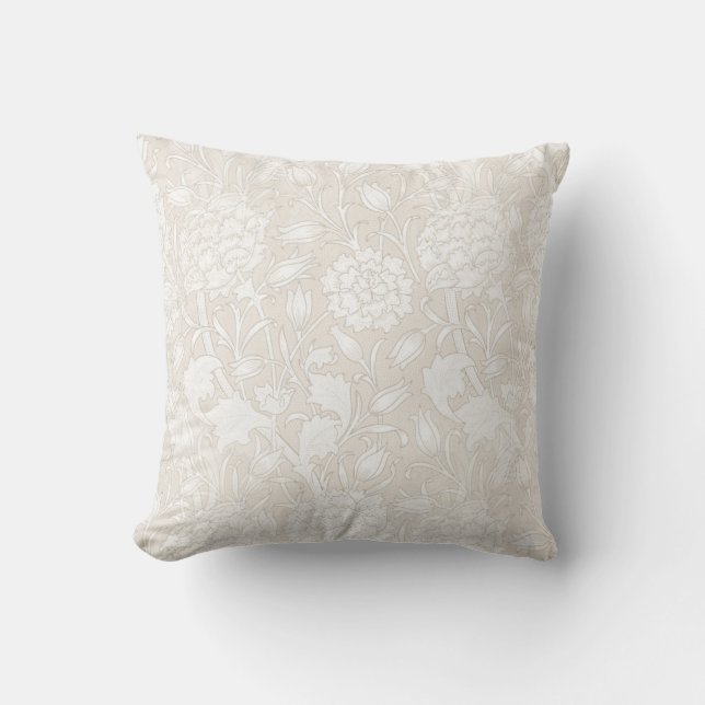 William Morris Floral Pattern in Sepia Kissen (Vorderseite)