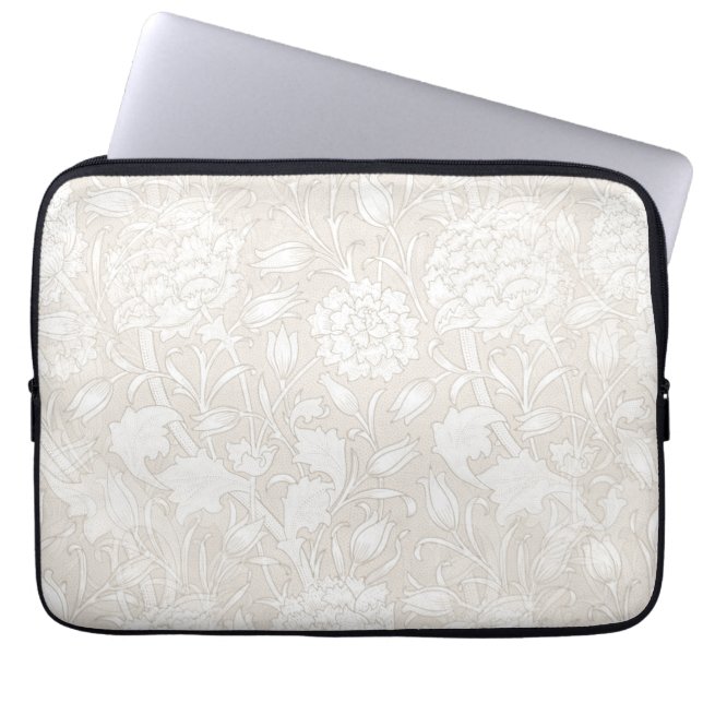 William Morris Floral Pattern in Sepia Laptopschutzhülle (Vorderseite)