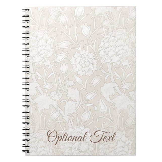 William Morris Floral Pattern in Sepia Notizblock (Vorderseite)