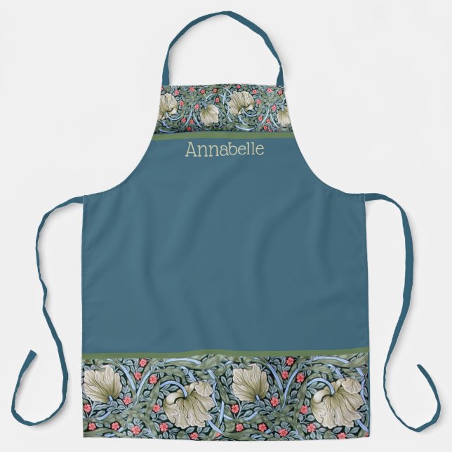 William Morris Floral Print Personalize Schürze (Vorderseite)
