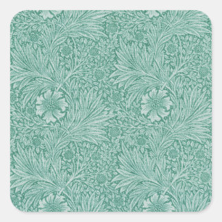 William Morris Floral Wallpaper Quadratischer Aufkleber