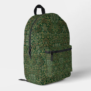 William Morris Flower Garden-Grün Bedruckter Rucksack