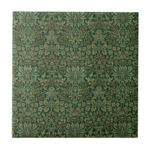 William Morris Flower Garden-Grün Fliese