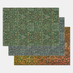 William Morris Flower Garden-Grün Geschenkpapier Set