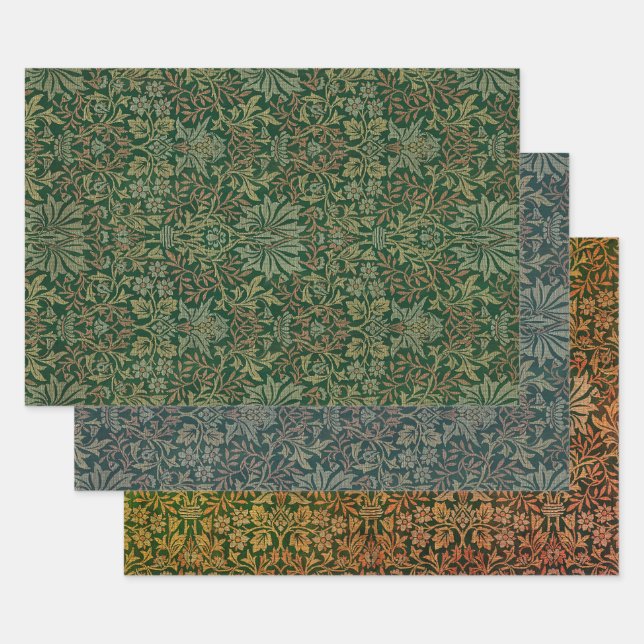 William Morris Flower Garden-Grün Geschenkpapier Set (Set)