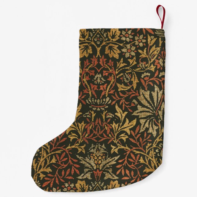 William Morris Flower Garden Tapestry Kleiner Weihnachtsstrumpf (Rückseite)