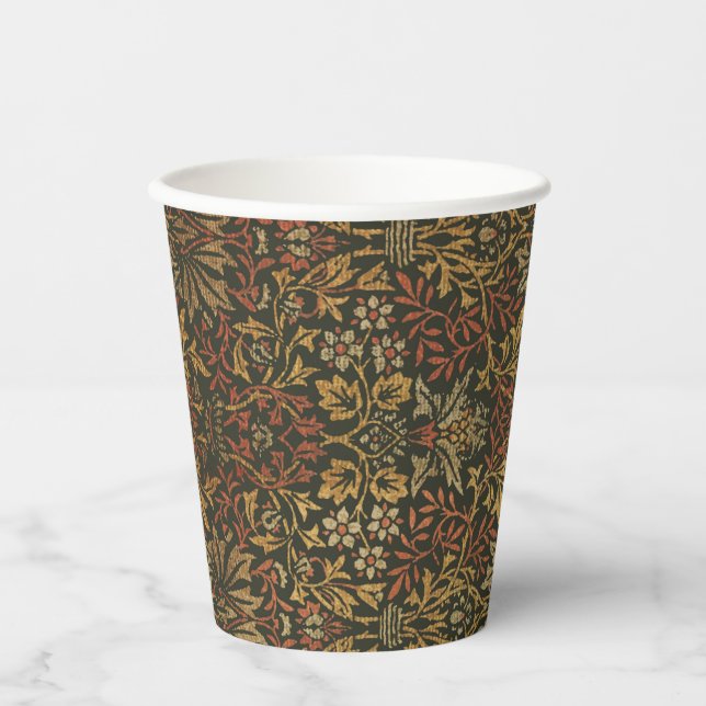 William Morris Flower Garden Tapestry Pappbecher (Vorderseite)