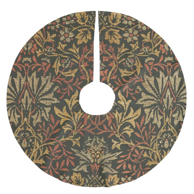 William Morris Flower Garden Tapestry Polyester Weihnachtsbaumdecke (Vorderseite)