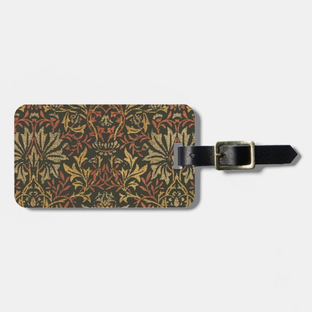 William Morris Flower Garden Teppich Gepäckanhänger (Vorderseite horizontal)
