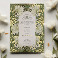 William Morris Foil-Einladung