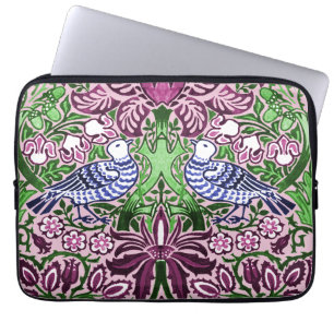William Morris Folk Art Birds Blume Acorns Laptopschutzhülle