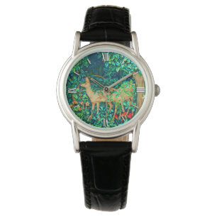 William Morris Forest Deer Tapestry Armbanduhr