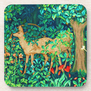 William Morris Forest Deer Tapestry Getränkeuntersetzer