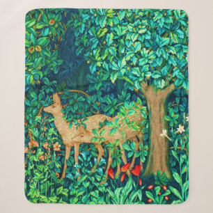 William Morris Forest Deer Tapestry Sherpadecke