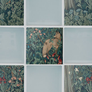 William Morris Forest Fox Floral Fliese