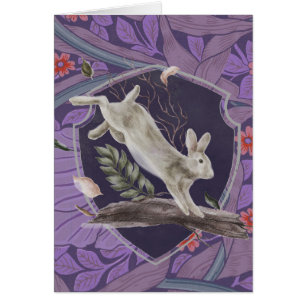William Morris Forest Rabbit Floral Art