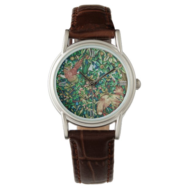 William Morris Fox und Paul Tapestry Print Armbanduhr (Vorderseite)