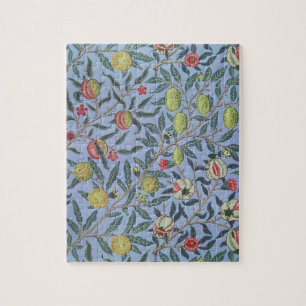 William Morris Frucht Granatapfel Blau Ornament