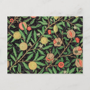 William Morris Frucht Granatapfel Blumenmuster Postkarte