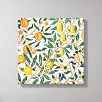 William Morris Frucht Granatapfel Weißes Ornament