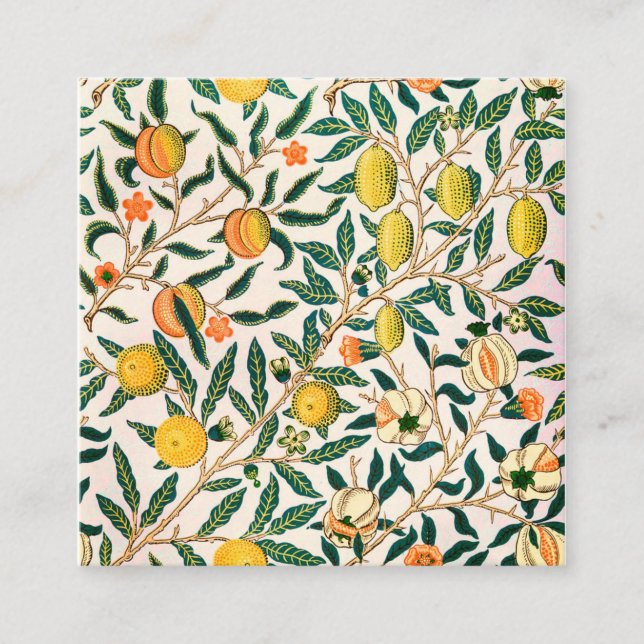 William Morris frucht und Granatäpfel Quadratische Visitenkarte (Vorderseite)