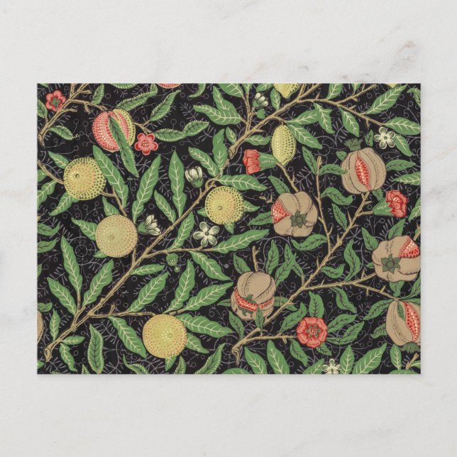William Morris' Fruchtmuster (1862)  Postkarte (Vorderseite)
