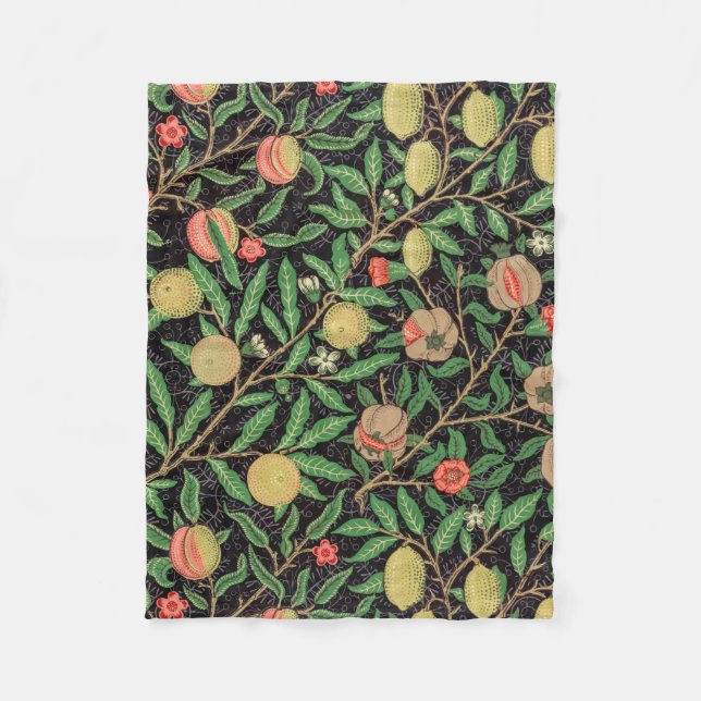 William Morris Fruchtmuster Vintag Fleecedecke (Vorderseite)
