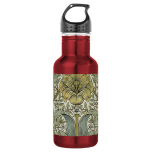 William Morris Frühjahrsdickicht Gelbe Blumenkunst Edelstahlflasche