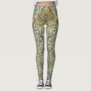 William Morris Frühjahrsdickicht Gelbe Blumenkunst Leggings
