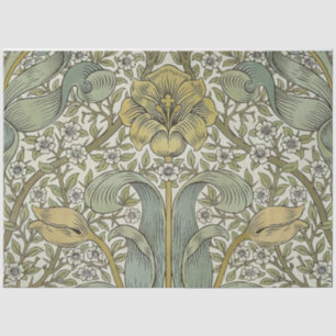 William Morris Frühjahrsdickicht Gelbe Blumenkunst Seidenpapier