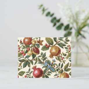 William Morris Fruit Granatapfelmuster Postkarte