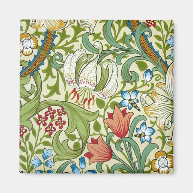 William Morris Garden Lily Wallpaper Magnet (Vorne)