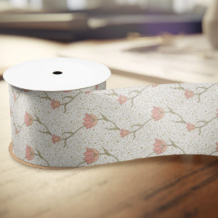 William Morris Garden Tulip Floral Pattern Satinband