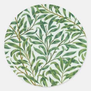 William Morris-Garten-Blatt-Muster-Aufkleber Runder Aufkleber