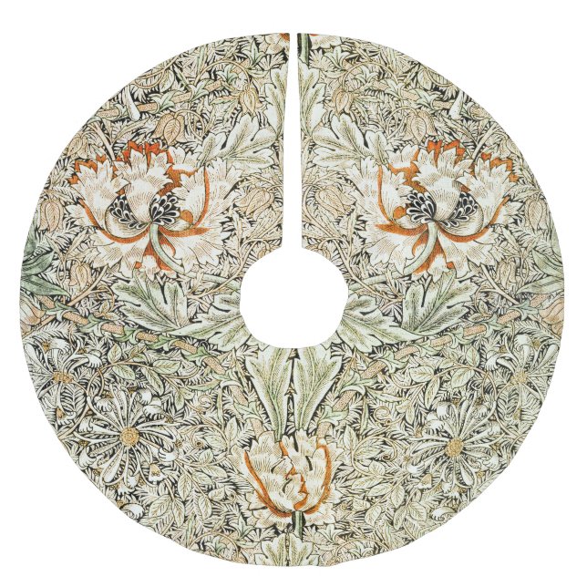 William Morris Geißblatt Blumen Tapete Polyester Weihnachtsbaumdecke (Vorderseite)