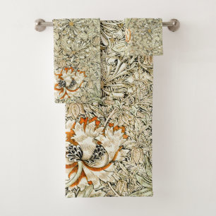 William Morris Geißblatt Blumen Wallpaper Badhandtuch Set