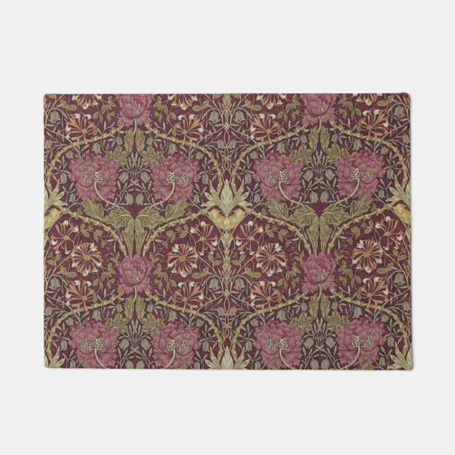 William Morris, Geißblatt, mit Blumen. Muster, Fußmatte (Vorderseite)