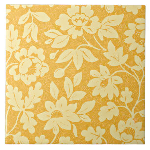 William Morris Gelbes Blumenmuster Fliese
