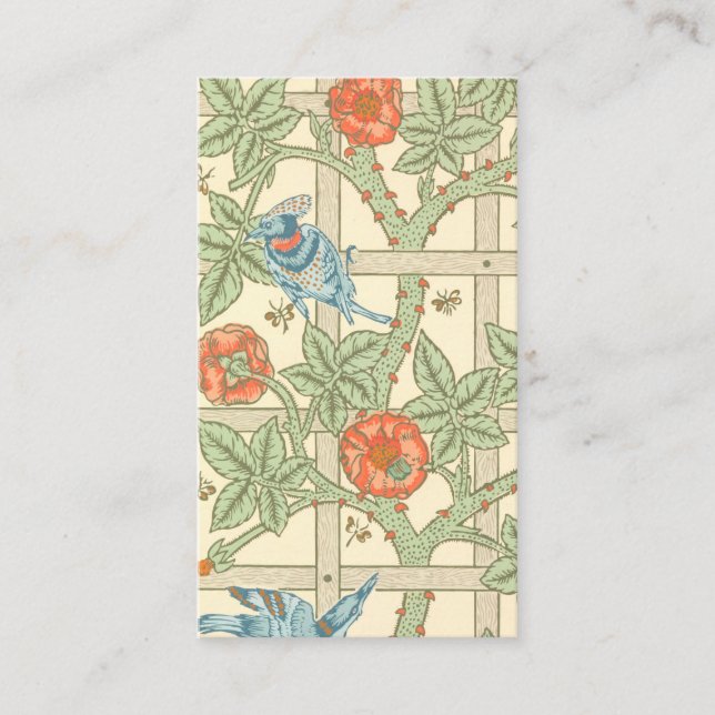 William Morris-Gitter-Muster Visitenkarte (Vorderseite)