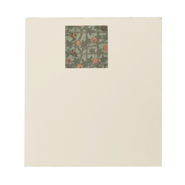 William Morris Gitter-Wallpaper-Kunst Notizblock (Vorderseite)