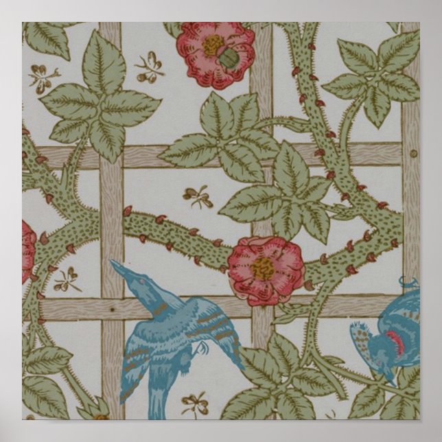 William Morris Gitter-Wallpaper-Kunst Poster (Vorne)