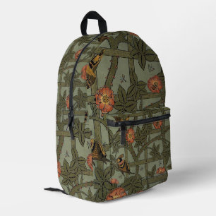 William Morris Gittertapete Kunst Bedruckter Rucksack